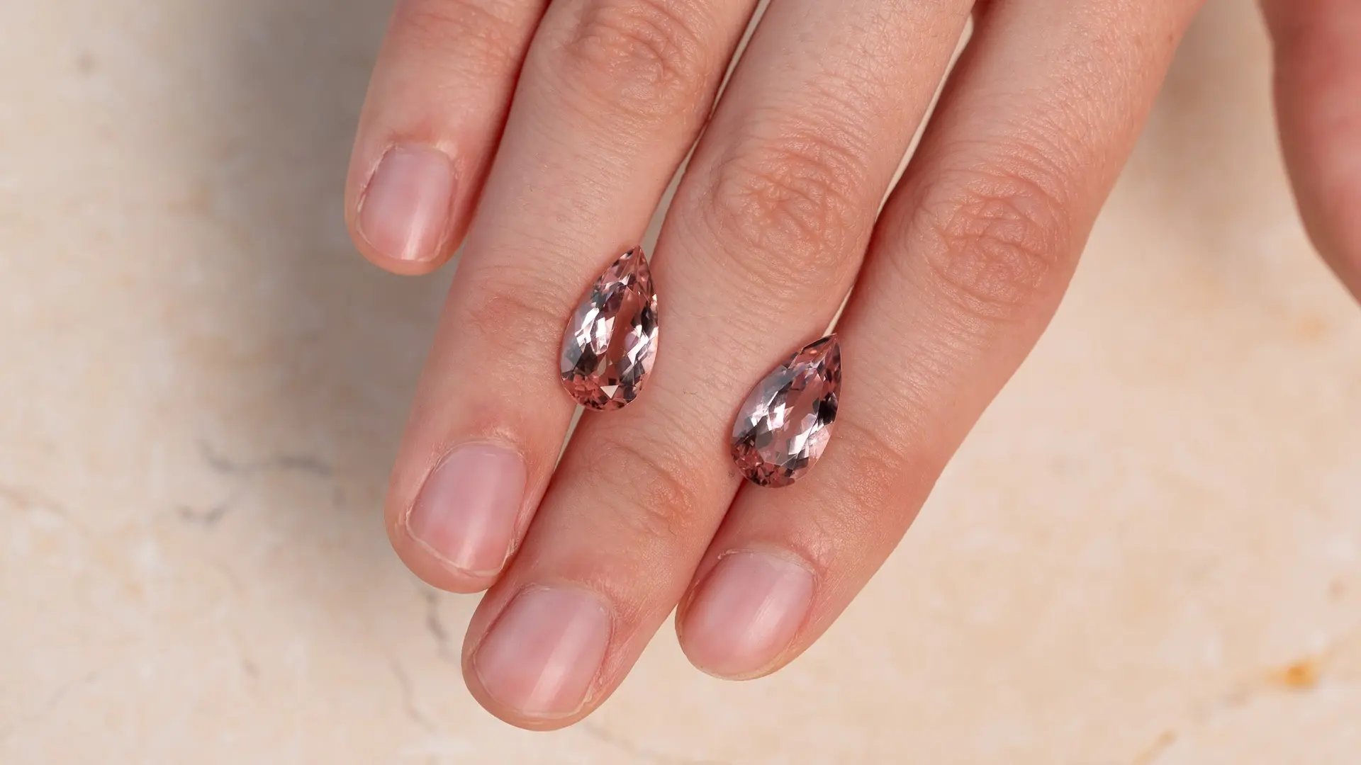 Morganite Pear shapes M073