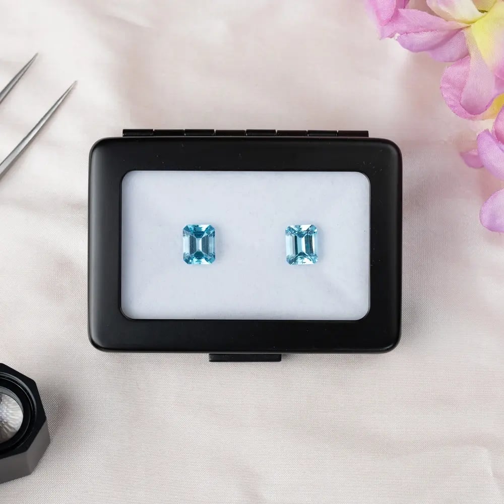 Wyatt-Jewellery-Blue-Topaz-emerald-cut-pair-Tz144