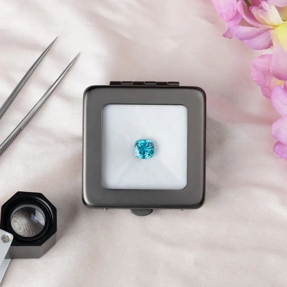 Wyatt-Jewellery-Blue-Zircon-Cushion-Z111